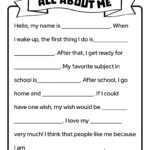 5 Best Printable Worksheets About Me Adult Printablee