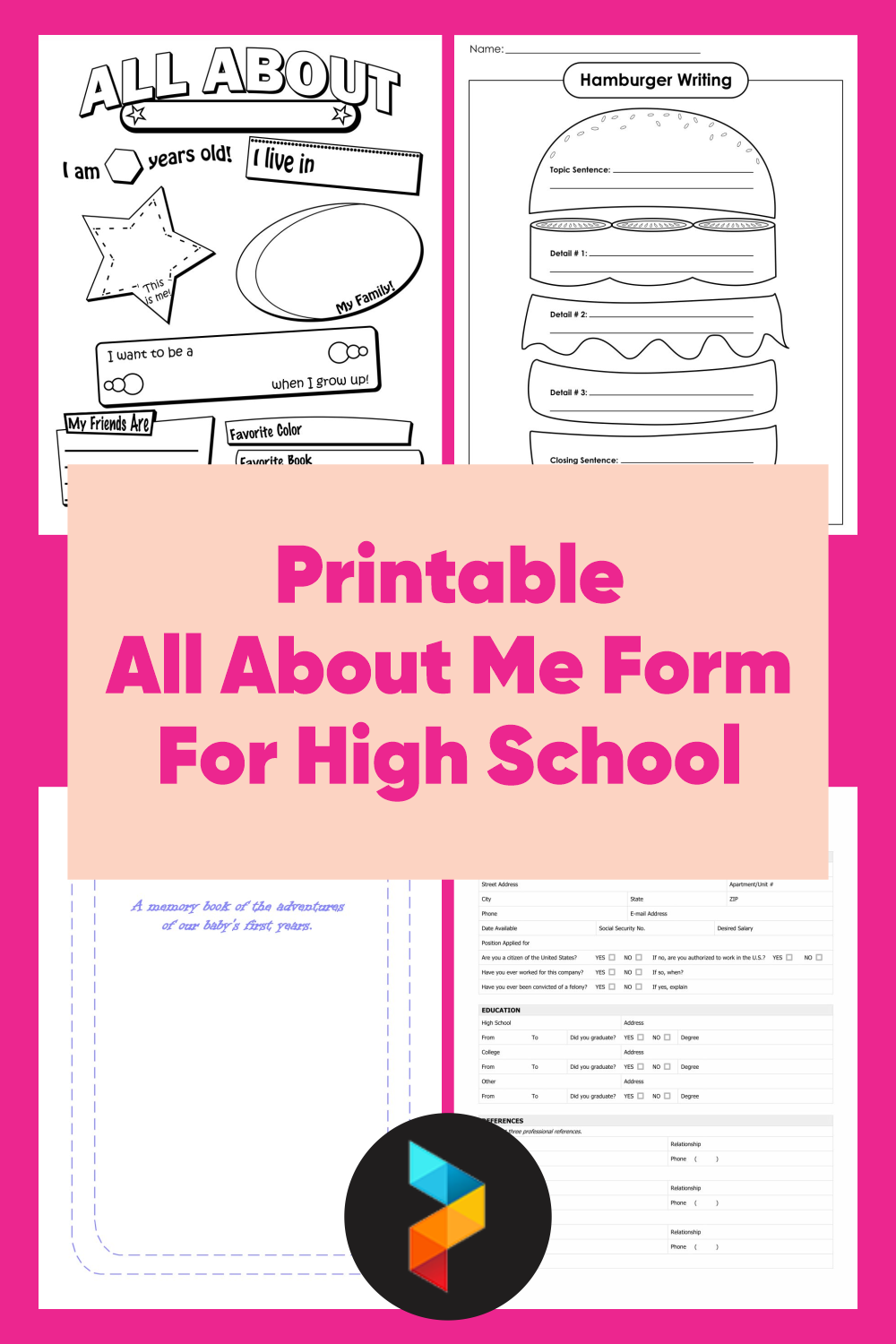 6 Best Free Printable All About Me Form For High School Printablee
