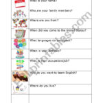 About Me For Adults ESL Worksheet By Kcontreras