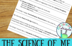 All About Me Activity The Science Of Me About Me Activities Middle