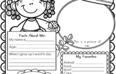 All About Me Back To School Poster Activity Sea Of Knowledge All