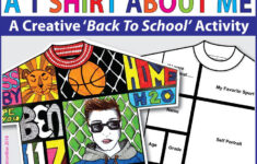 All About Me Back To School T Shirt Art Writing Activity Teaching
