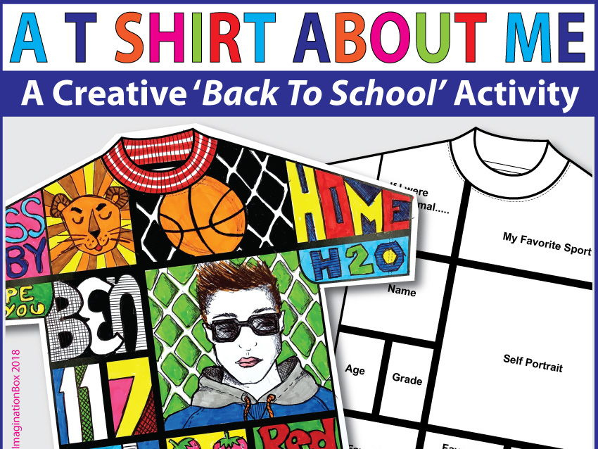 All About Me Back To School T Shirt Art Writing Activity Teaching 