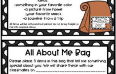 All About Me Bag about Bag pre schoolallaboutme Schule Kinder