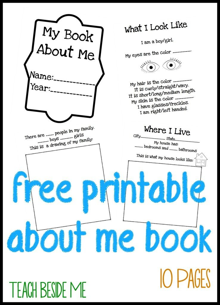 All About Me Book For Preschool Kids All About Me Book All About Me 