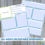 All About Me Editable Worksheet For Special Needs Families