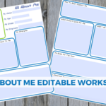 All About Me Editable Worksheet For Special Needs Families