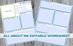 All About Me Editable Worksheet For Special Needs Families