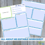 All About Me Editable Worksheet For Special Needs Families All About