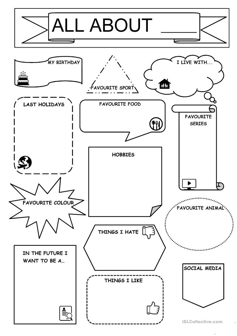 All About Me English ESL Worksheets For Distance Learning And 