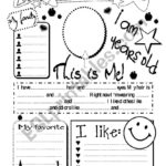 All About Me ESL Worksheet By Gabitza In 2020 Back To School