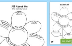 All About Me Flower Worksheet Worksheet English Greek