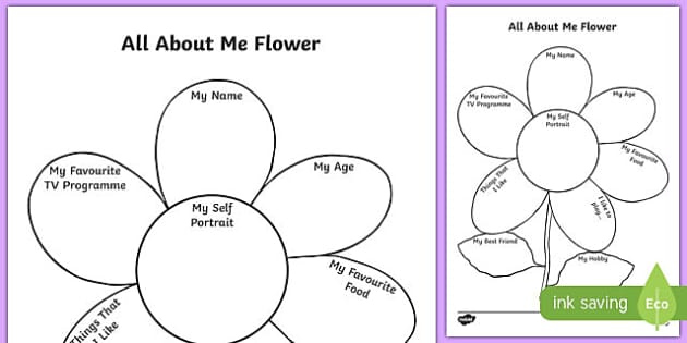 All About Me Flower Writing Template School Resources