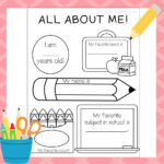 All About Me Free Download First Day Of School Activities School