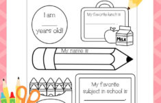 All About Me Free Download First Day Of School Activities School