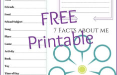 All About Me FREE Printable Faith Based