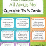 All About Me Get To Know Your Classmates Spanish Question Cards Use As