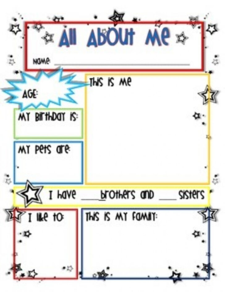 All About Me Worksheet For 5th Graders
