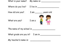 All About Me Interactive Worksheet Learning English For Kids