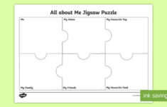 All About Me Jigsaw Worksheet Puzzle Activity Transition
