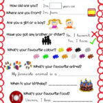 All About Me Online Activity For 4