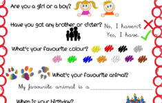 All About Me Online Activity For 4