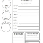 All About Me Online Pdf Worksheet