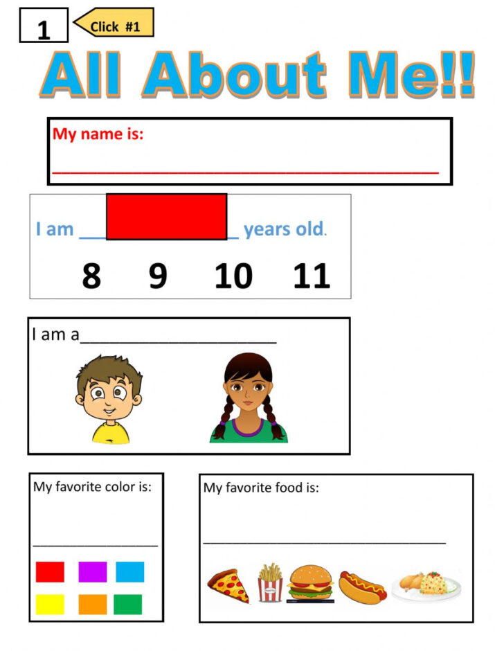All About Me Live Worksheet