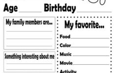 All About Me Poster Printable Worksheet All About Me Worksheet All