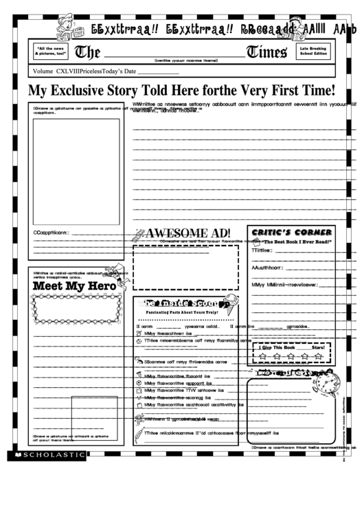 All About Me Poster Template Printable Pdf Download