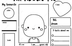 All About Me Printable Back To School Writing Prompt For Kids Blank