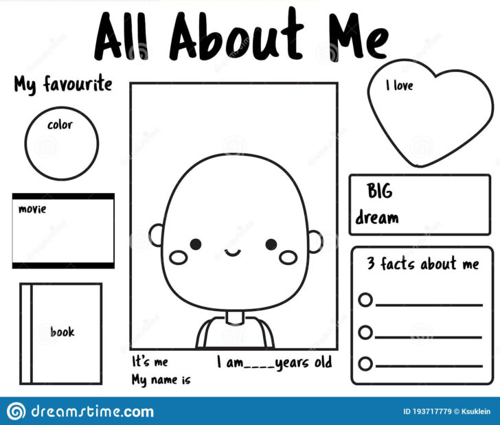All About Me Drawing Worksheet