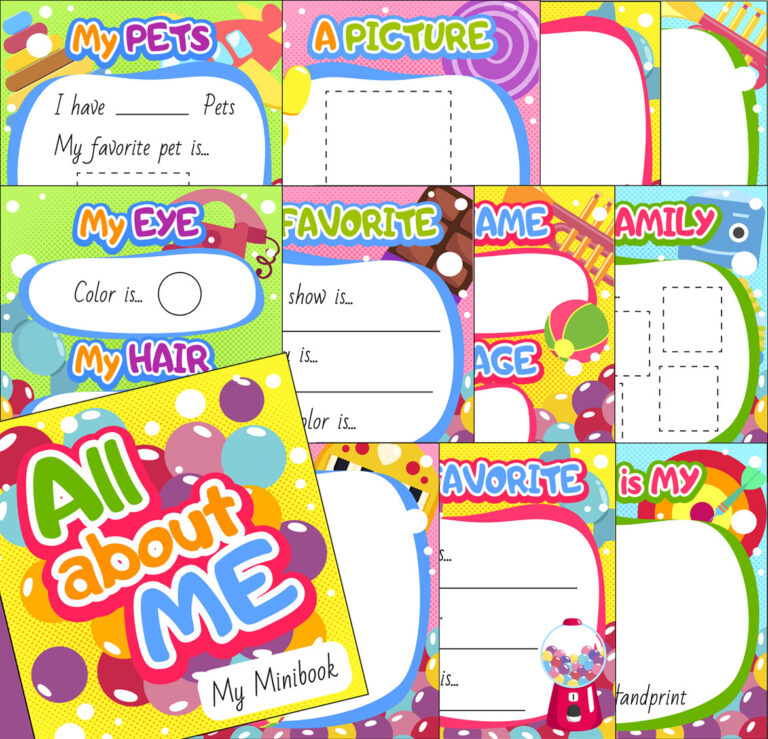 All About Me Printable Mini Book TeachersMag All About Me Worksheets