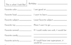 All About Me Printable Worksheets 25 FREE Printables Printabulls
