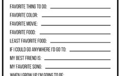 All About Me Printables Interview Template Paper Trail Design