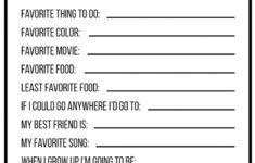 All About Me Printables Interview Template Paper Trail Design