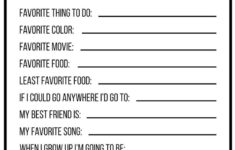 All About Me Printables Interview Template Paper Trail Design All