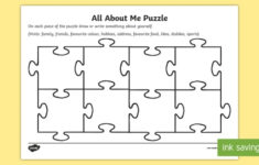 All About Me Puzzle Worksheet Worksheet teacher Made