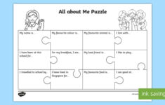 All About Me Puzzle Worksheet Worksheet teacher Made