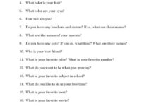 All About Me Questions Google Search About Me Questions All About