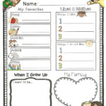 All About Me Sheet For Preschool Or Kindergarten Age Child All About