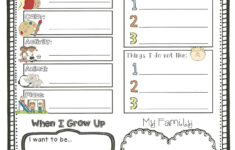 All About Me Sheet For Preschool Or Kindergarten Age Child All About