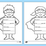 All About Me Superhero Writing Template