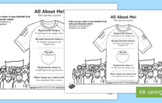All About Me T Shirt Activity teacher Made