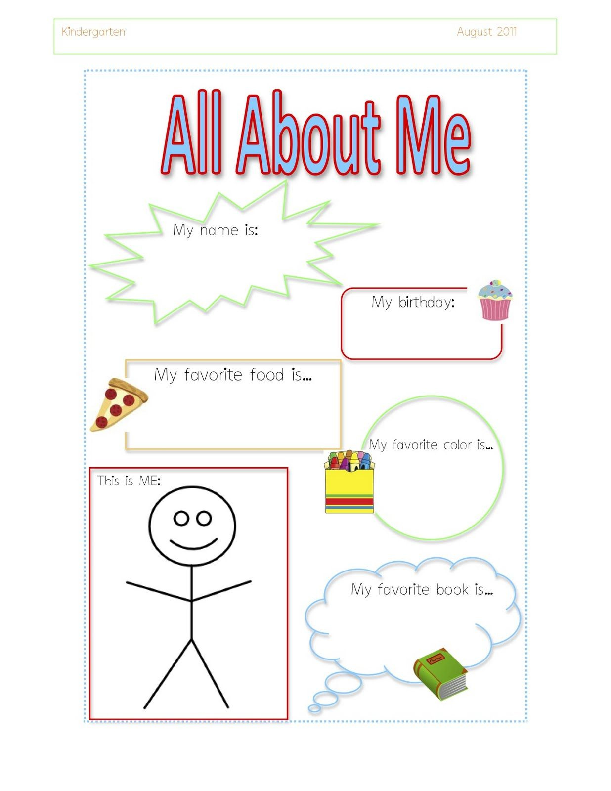 All About Me Theme For Preschoolers Http www preschool plan it 