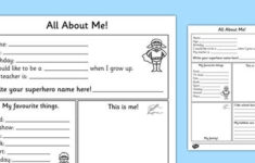 All About Me Worksheet All About Me Worksheet About Me Activities