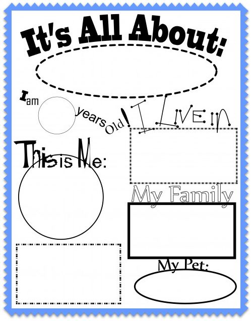 All About Me Worksheet And Song For Kids From Kiboomu Worksheets All 