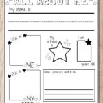 ALL ABOUT ME Worksheet Back To School First Day Learning Etsy