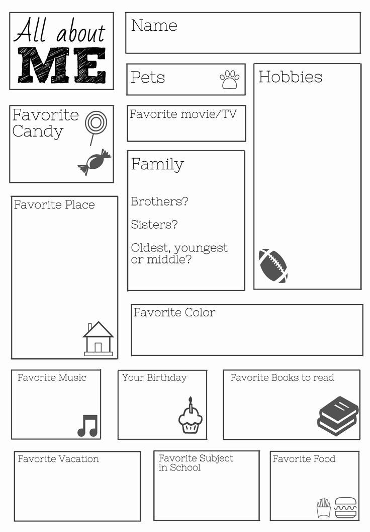 All About Me Worksheet Beautiful Nye All About Me Printable Worksheets 