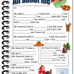 All About Me Worksheet For Middle School Students Promotiontablecovers